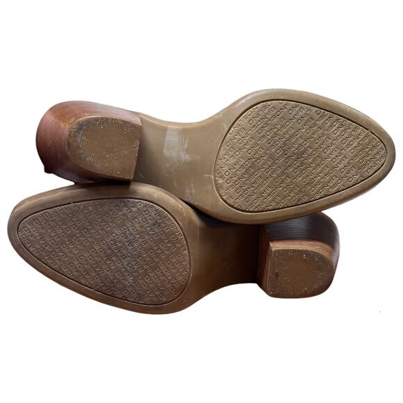 BANDOLINO Joined To Me Women's Size 8 Brown Leather Cap Toe Booties Ankle - Picture 10 of 13